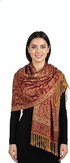 شال شتوي للنساء بملمس الكشمير شال الباشمينا ناعم ودافئ بطانية اوشحة للنساء مقاس واحد