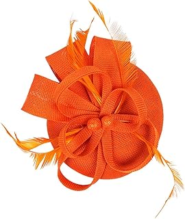 Orange fascinator amazon Clearance
