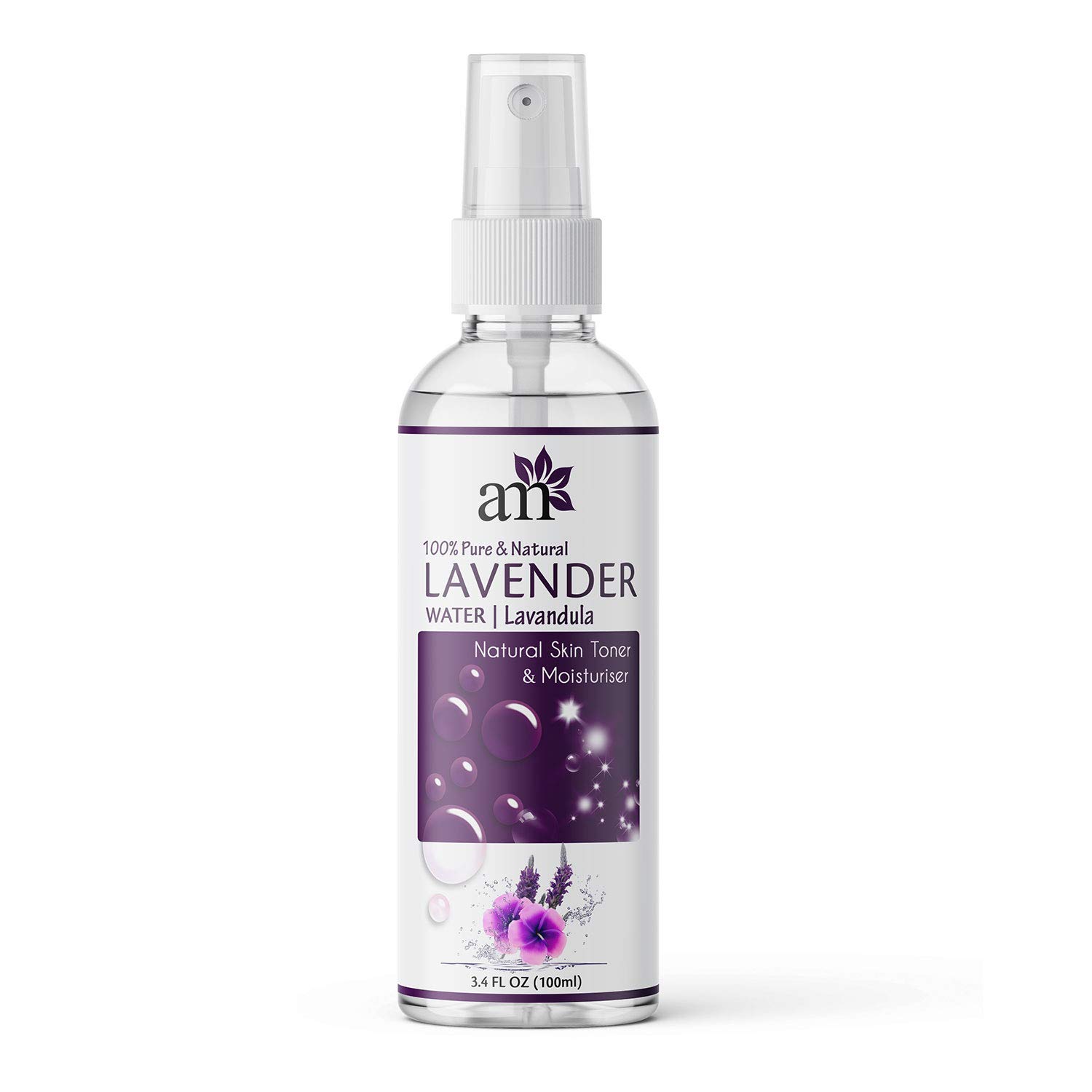 French Lavender Water Toner for Skin, Hair & Face - 100% Pure & Natural Skin Toner 100ml(3.38 OZ)