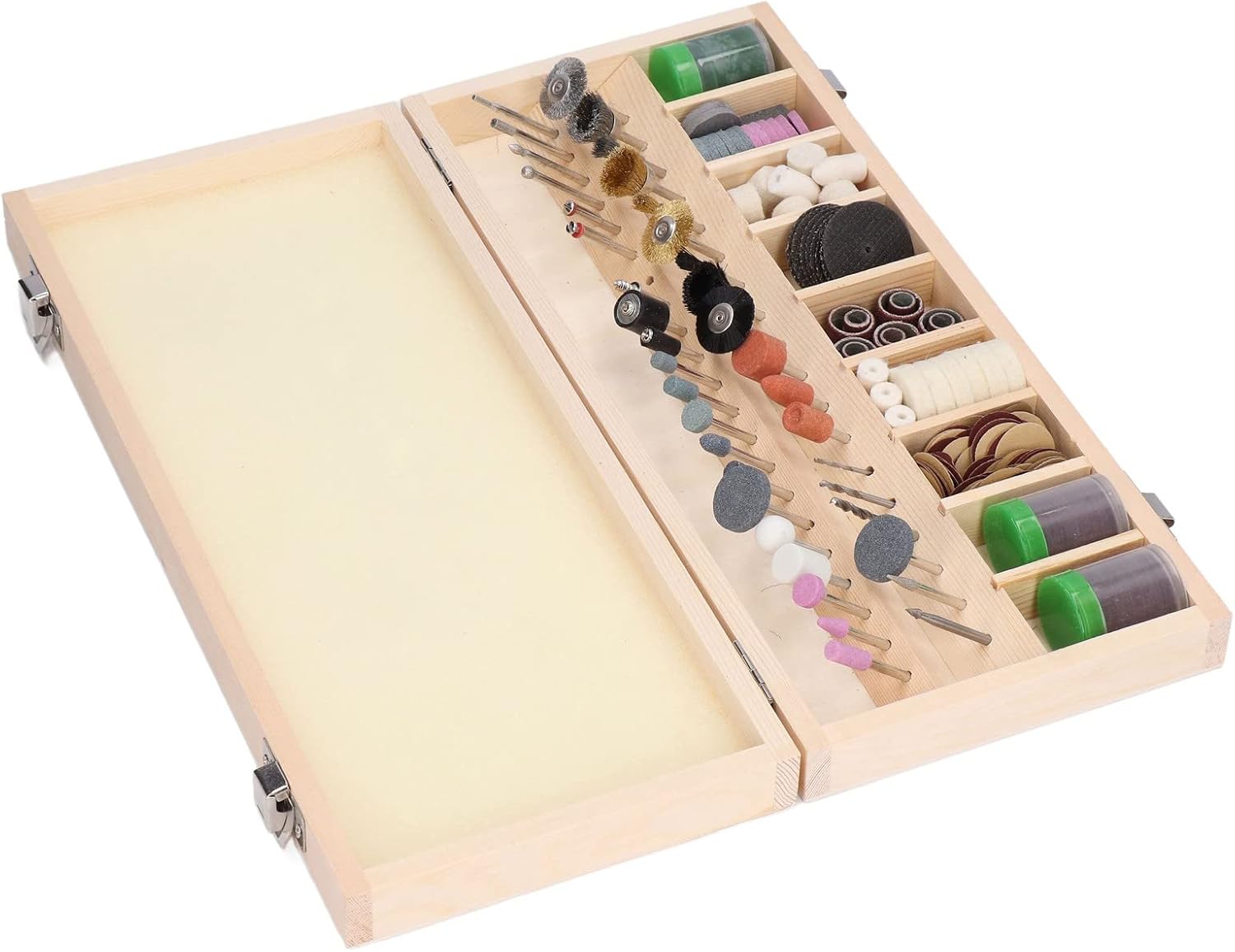 228PCs Rotary Tool Accessory Kit - High Efficiency Sanding Polishing Set with 3mm Shank for Woodworking Carving & Metal Surface Finishing