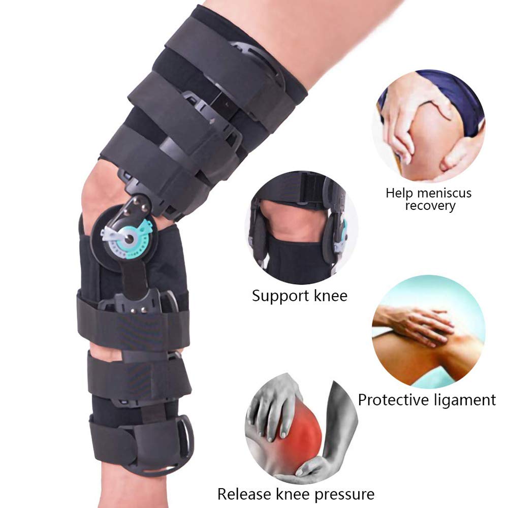 Orteza Kolana Z Regulowanym Zakresem Ruchu I Paskiem, Regulowany Stabilizator Rzepki Po Operacji, Unieruchamiacz Kolana, Stabilizator Więzadła Krzyżowego Przedniego (Acl)