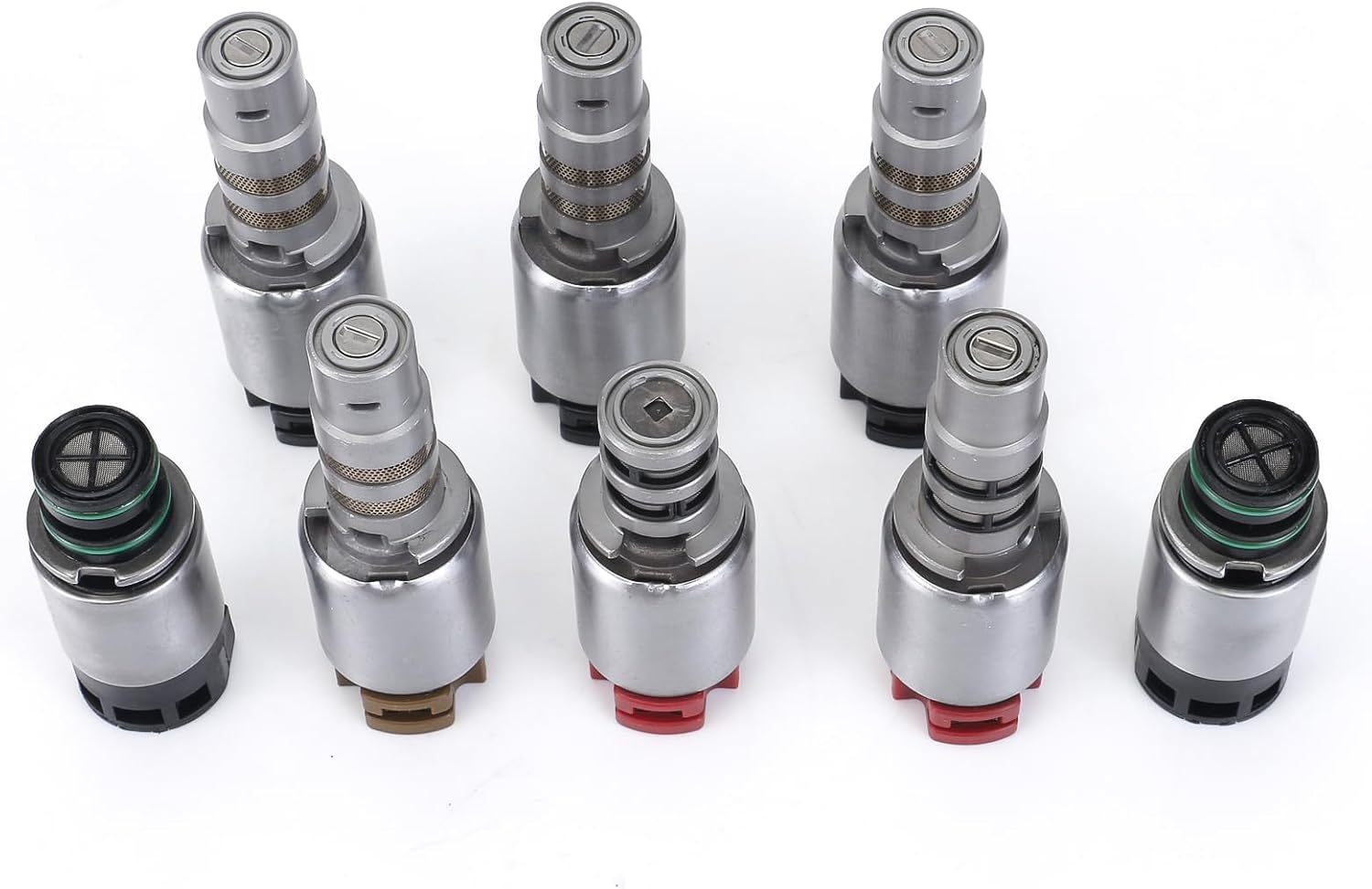 8PCS Transmission Solenoids A6MF1/2 A6LF1/2/3 Automatic Transmission Solenoid Kit 6 Speed Repalcement for Elantra Grandeur Sonata Verna Veracruz Forte Optima Sorento Soul Lotze