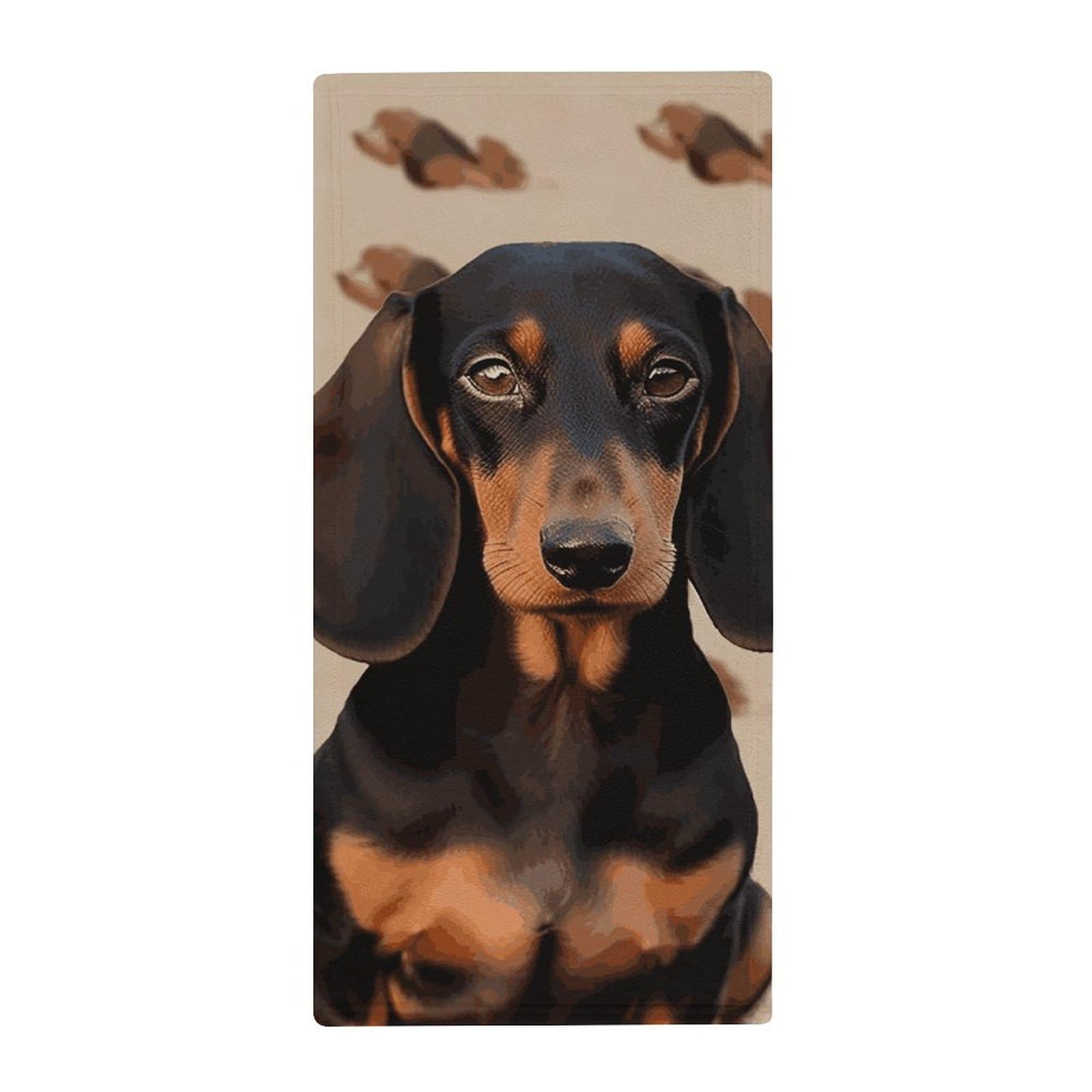 Serviette de bain pour chien teckel absorbante pour fitness et activités sportives