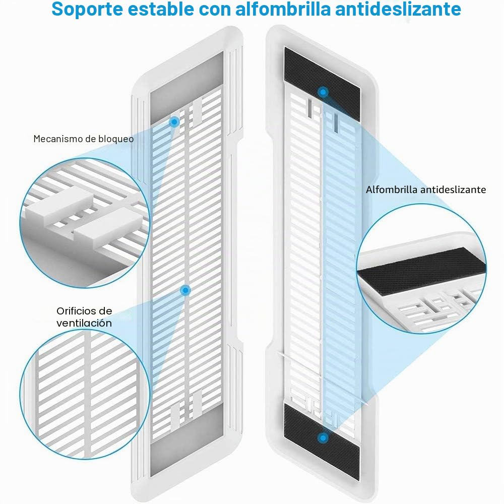 Soporte Vertical para PlayStation 4 Pro PS4 Pro con ventilaciones de enfriamiento incorporadas y pies Antideslizantes (Blanco)