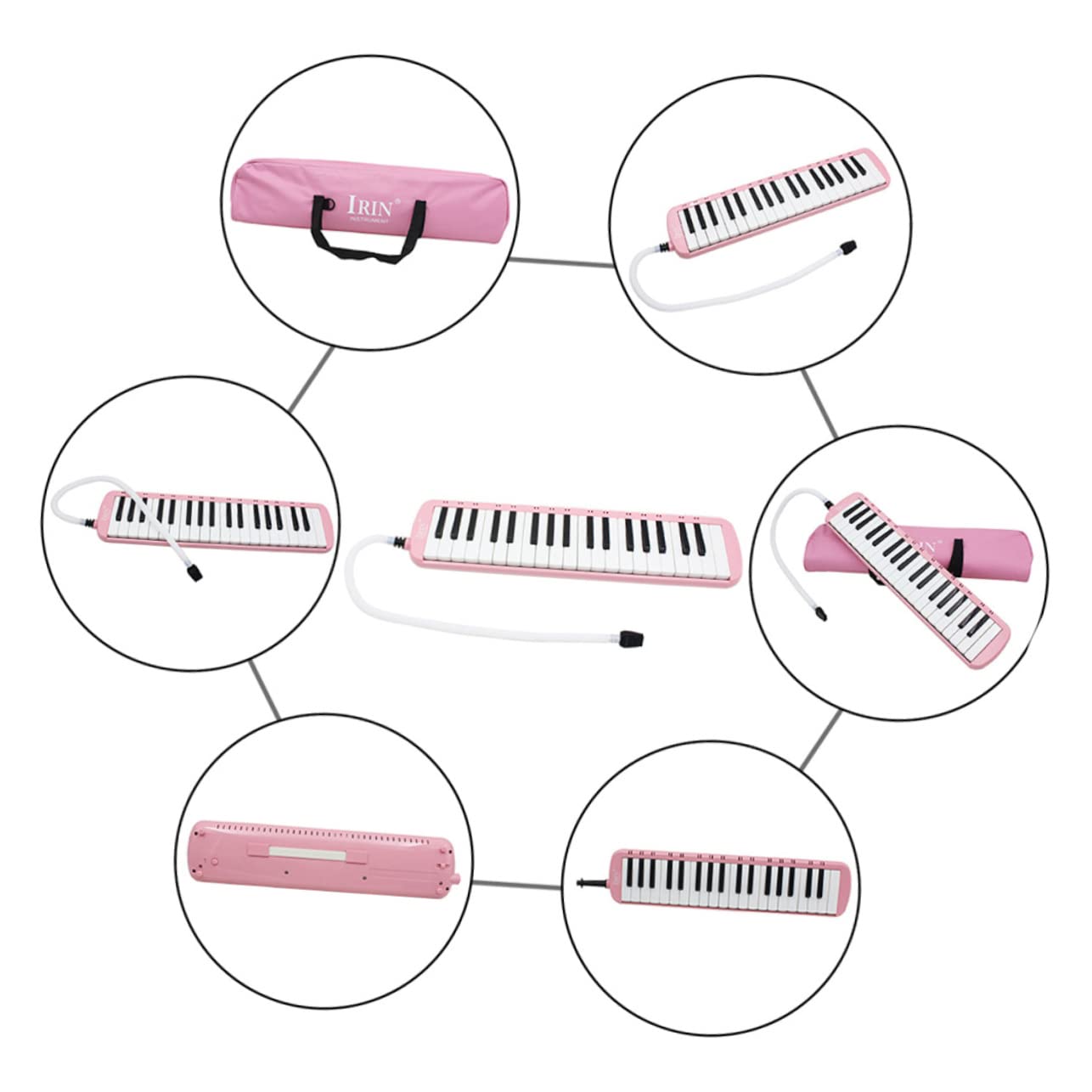 ifundom Pianola Tasti senza Batterie con Custodia Inclusa Leggera per Suonare in Mano o Sul Tavolo Strumento Musicale Melodica per Principianti
