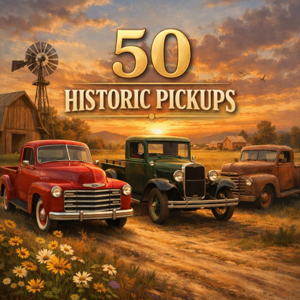 50 Historic Pickups: An Illustrated Journey Through Classic Trucks for Preschoolers (The 50 Things Kids Should Know Series)