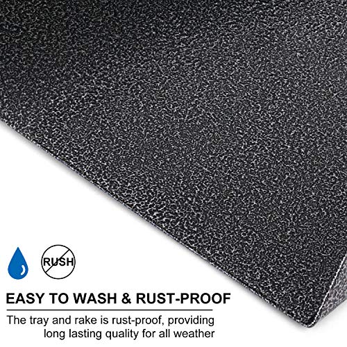 TNELTUEB Extra Large Dog Pooper Scooper, Metal Pet Poop Tray & Rake Set, Adjustable Long Handle for Large Dogs - Great for Grass/Street/Gravel - Thumbnail 5