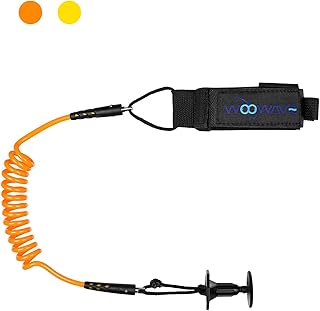 WOOWAVE Bodyboard Leash Wrist Surf Leash Coiled Bodyboarding Leash Premium Coil Body Board Leash with Plug