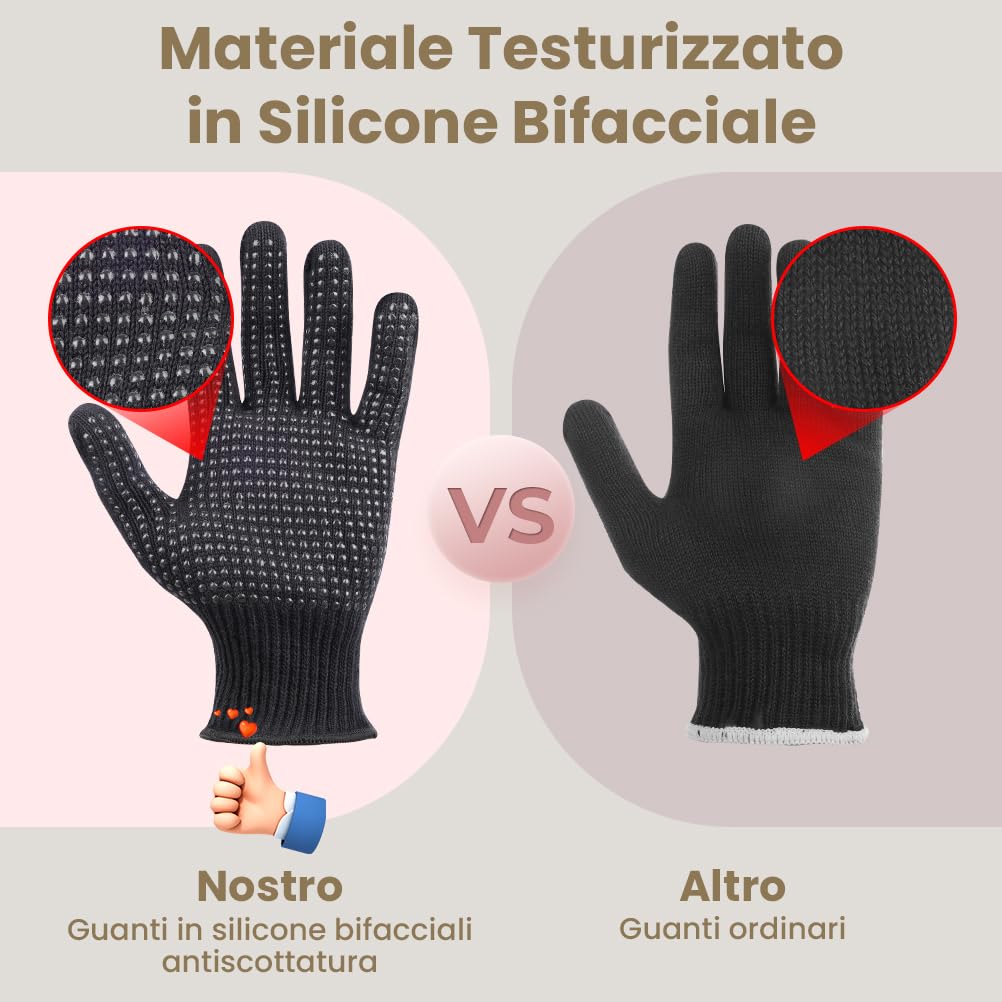 ELEHOT-Store Ferro Arricciacapelli 5 in 1, Ferro Arricciacapelli Professionale con Diversi Diametri, Rivestimento in Ceramica, Riscaldamento Rapido, Temperatura Regolabile, Crea Ricci Grandi e Piccoli