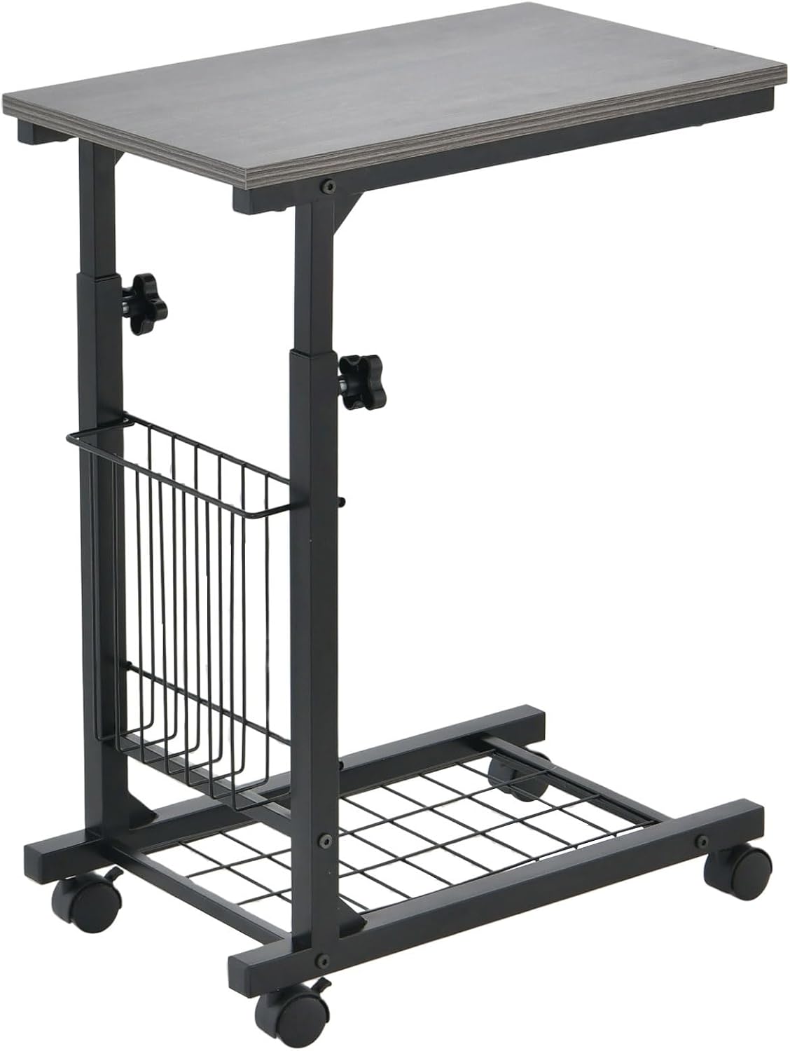 Multigot Cshape Sofa Side Table, Adjustable Height End Table with