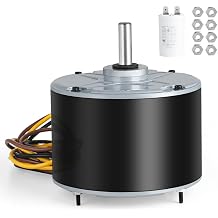 Condenser Fan Motor for Carrier #5KCP39EGS070S 5KCP39EGY823S, GE3905, HC39GE237 HC39GE237A, Dayton 6DLL0, 1/4HP 1100RPM 1.4A 208-230V 60HZ with Capacitor