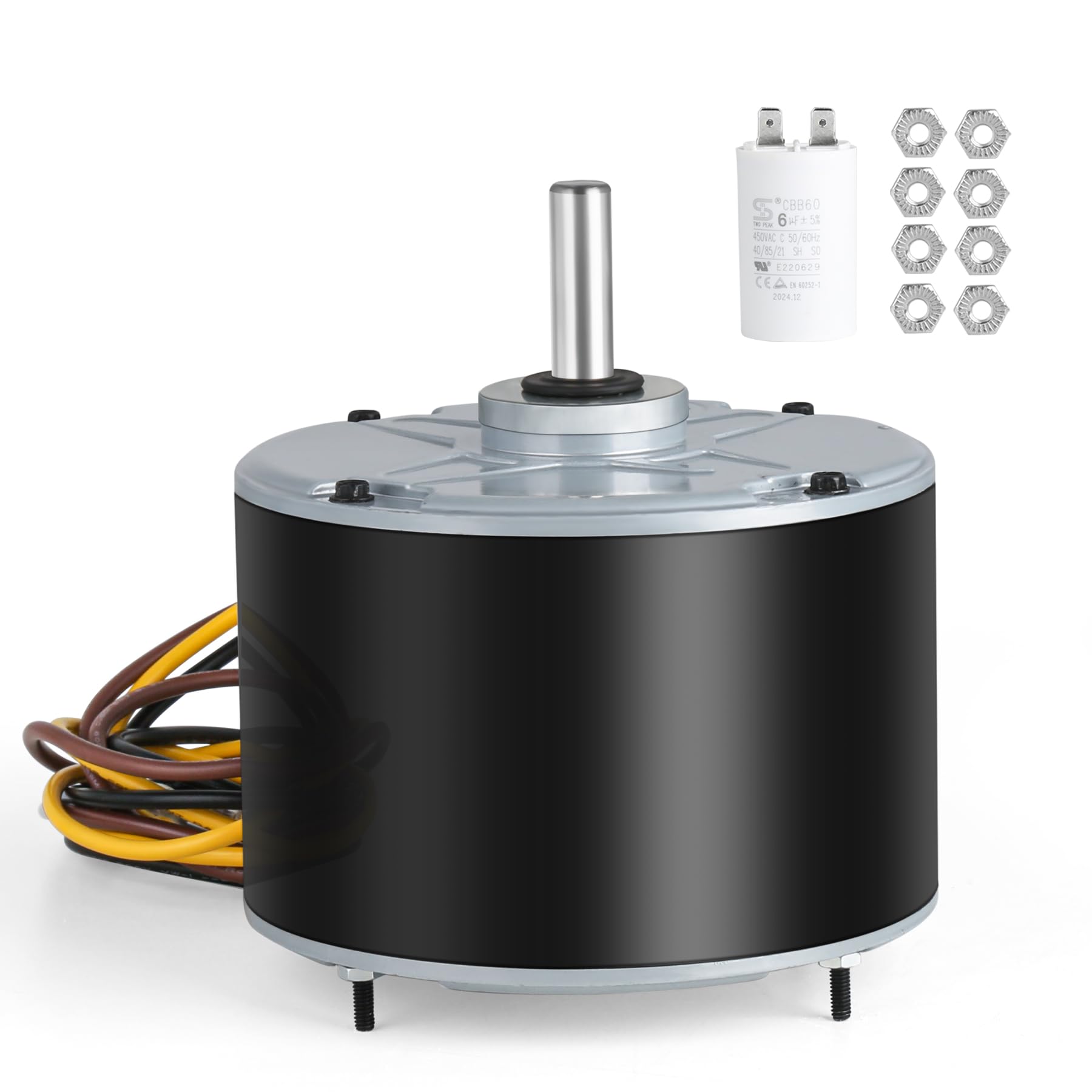 Photo 1 of Condenser Fan Motor for Carrier #5KCP39EGS070S 5KCP39EGY823S, GE3905, HC39GE237 HC39GE237A, Dayton 6DLL0, 1/4HP 1100RPM 1.4A 208-230V 60HZ with Capacitor