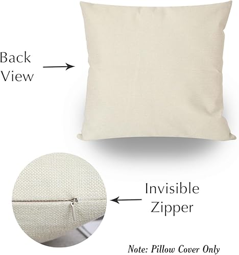 Miniatura 6 de Juego de 4 fundas de almohada de Navidad de 20 x 20 pulgadas, decoración de árbol de Navidad, almohadas decorativas, decoración de vacaciones para