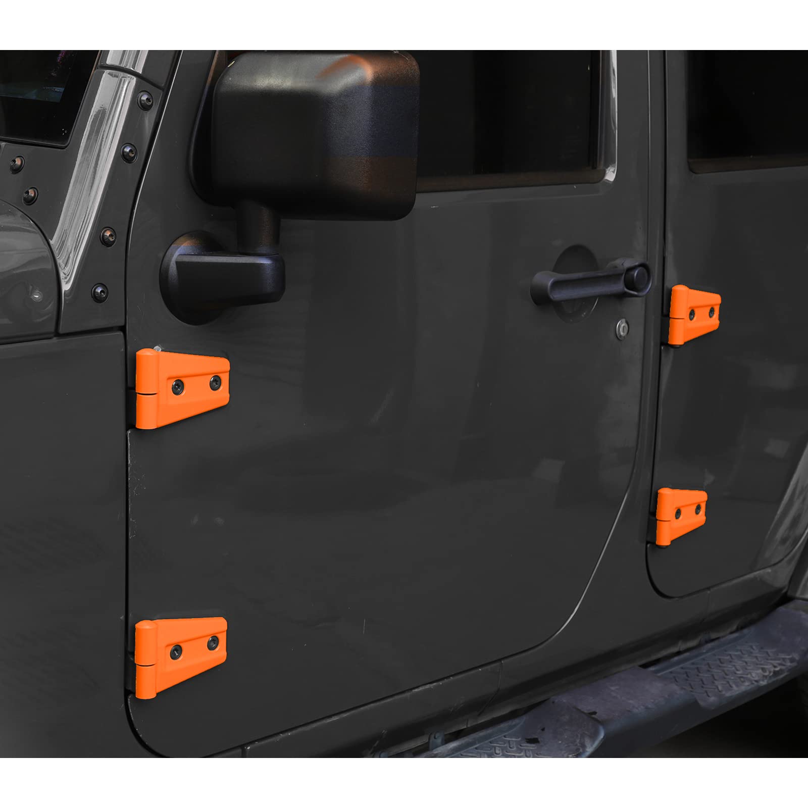 Exterior Accessories Jeep Red Door Hinge Cover Trim For Jeep Wrangler Jk Jku 2007 2018 No 390242 - Foto 8
