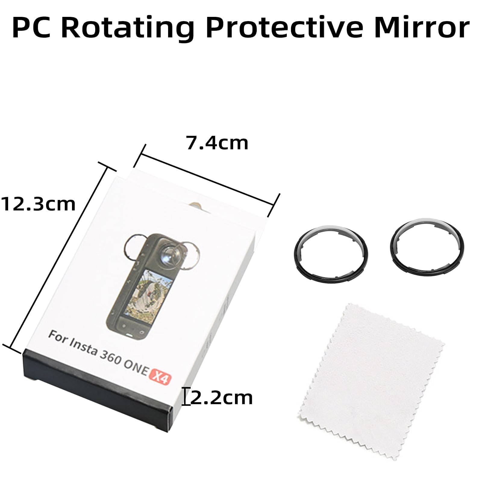 2 protezioni premium per lenti Insta360 x 4 accessori, per protezione obiettivo Insta 360 x4, accessori di protezione per obiettivo girevoli, filtro UV, antigraffio, protezione standard (Not for X4