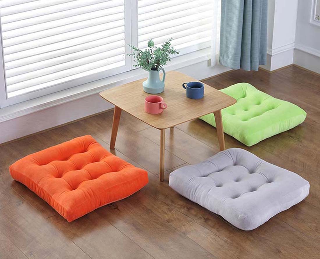 KKXXYQFC Spessore Cuscino per Sedia da Giardino - Grande Cuscino Caldo per Esterni Interni Ufficio Casa - Verde - 40 x 40 cm
