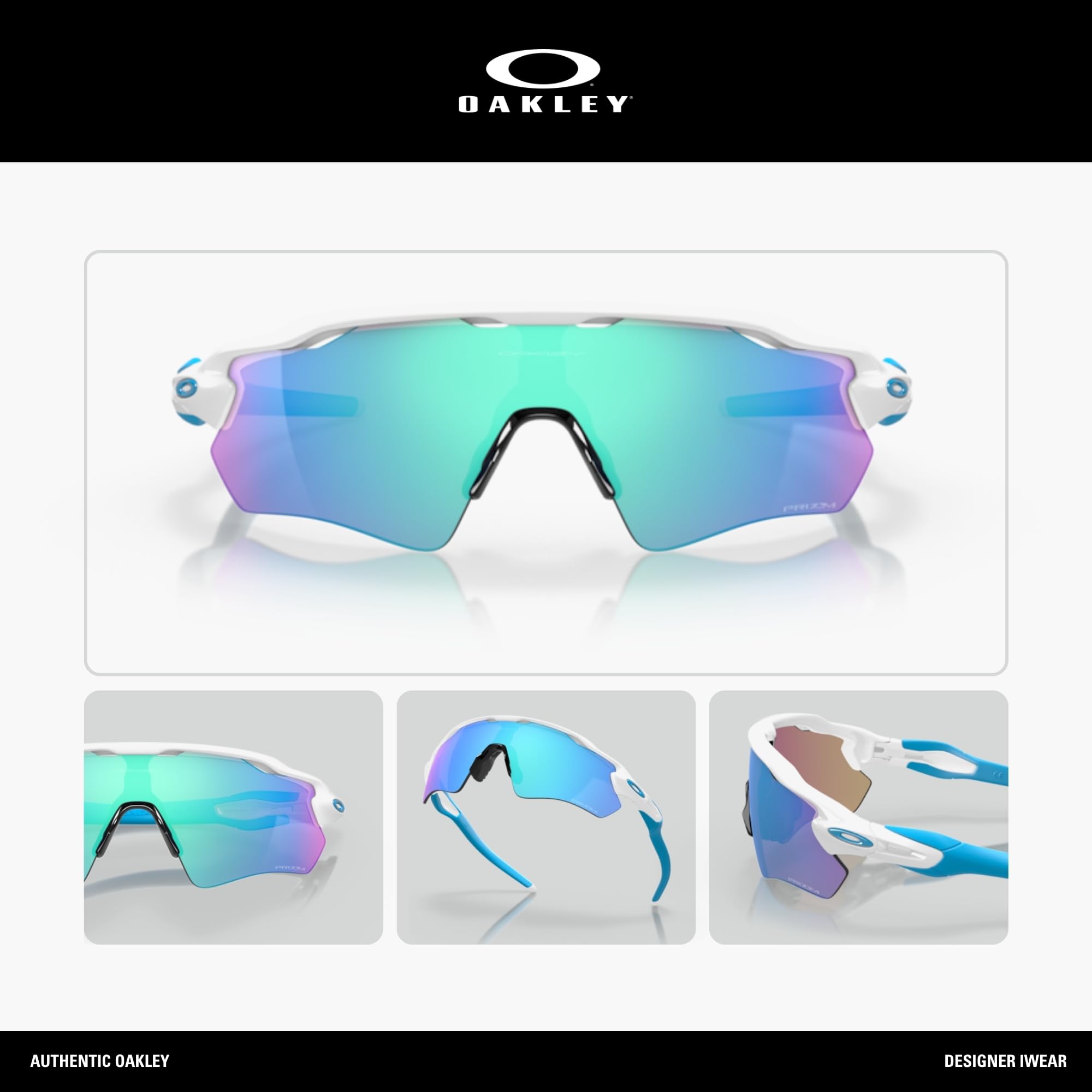 Oakley Radar Ev Path 920857 Occhiali da Sole, Multicolore (Polished White), 40 Uomo