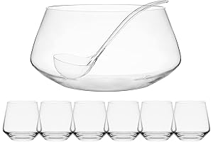 Mikasa Akimbo 8 Piece Punch Bowl Set with Glass Ladle