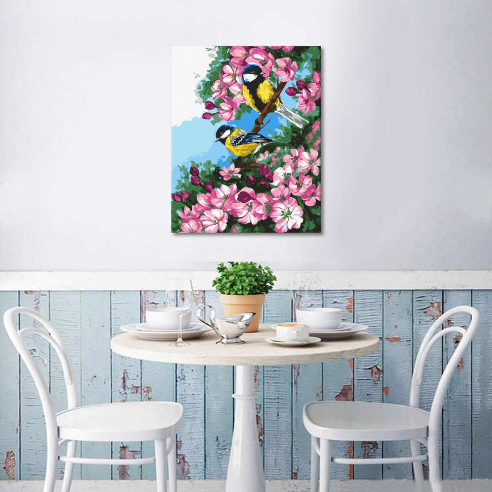 TISHIRON Pintura Por Números Para Adultos – Acuarela De Pájaros, Lienzo 40x50 Cm, Pinceles Y Pinturas Acrílicas Incluidas Pintura Acrílica Número Lienzo TISHIRON Pintura Por Números Para Adultos – Acuarela De Pájaros, Lienzo 40x50 Cm, Pinceles Y Pinturas Acrílicas Incluidas Pintura Acrílica Número Lienzo