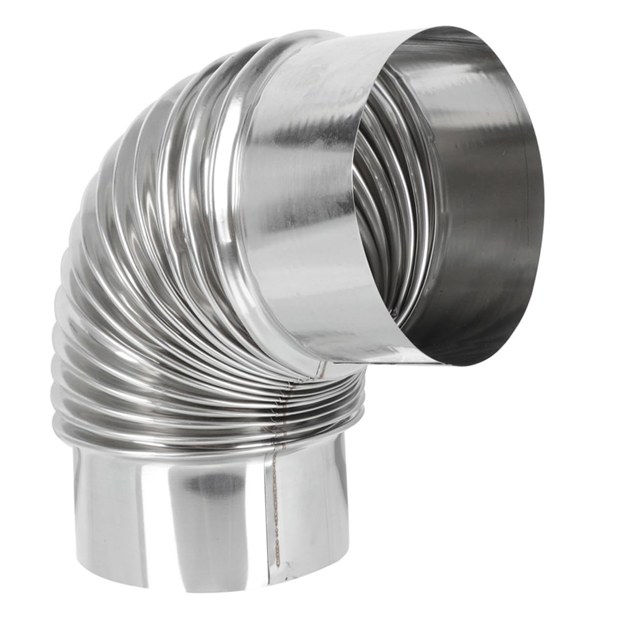 Conexión de Suministro de Agua de la Cocina, 4 Piezas de conducto ventilación Chimenea for Estufa, Codo 90 Grados, Manguera Flexible for leña, Tubo Escape(18X8CMx2pcs)