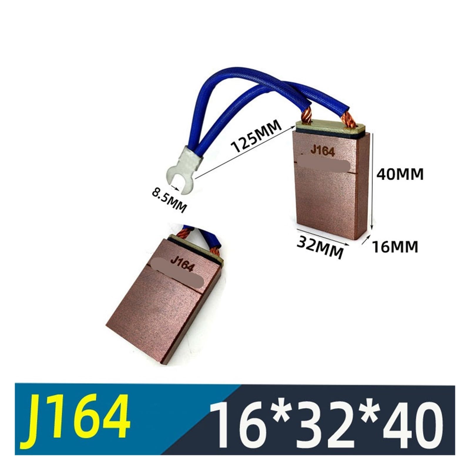 Szczotka węglowa do generatora szczotek miedzianych J164, odpowiednia do osi ogona morskiego (Type-c)