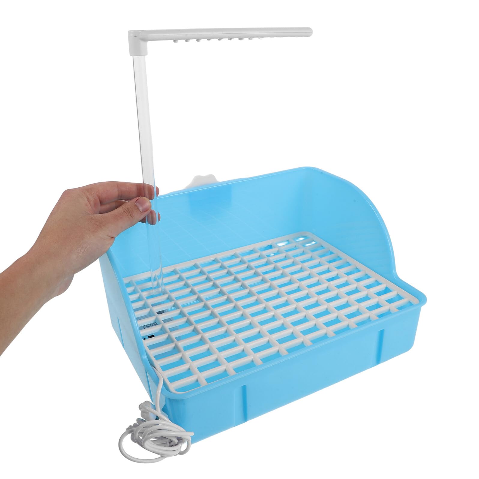 Vasca da Bagno per Uccelli Parrocchetti Doccia, Vaschetta in Plastica Leggera e Silenziosa per Pappagalli e Calopsitte, Accessorio per Gabbia e Bagno Domestico Adatto a Piccoli