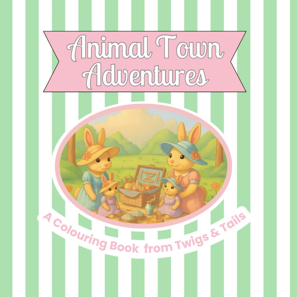 Animal Town Adventures: A Twigs & Tails Colouring Book (Animal Town Colouring Books by Twigs & Tails)