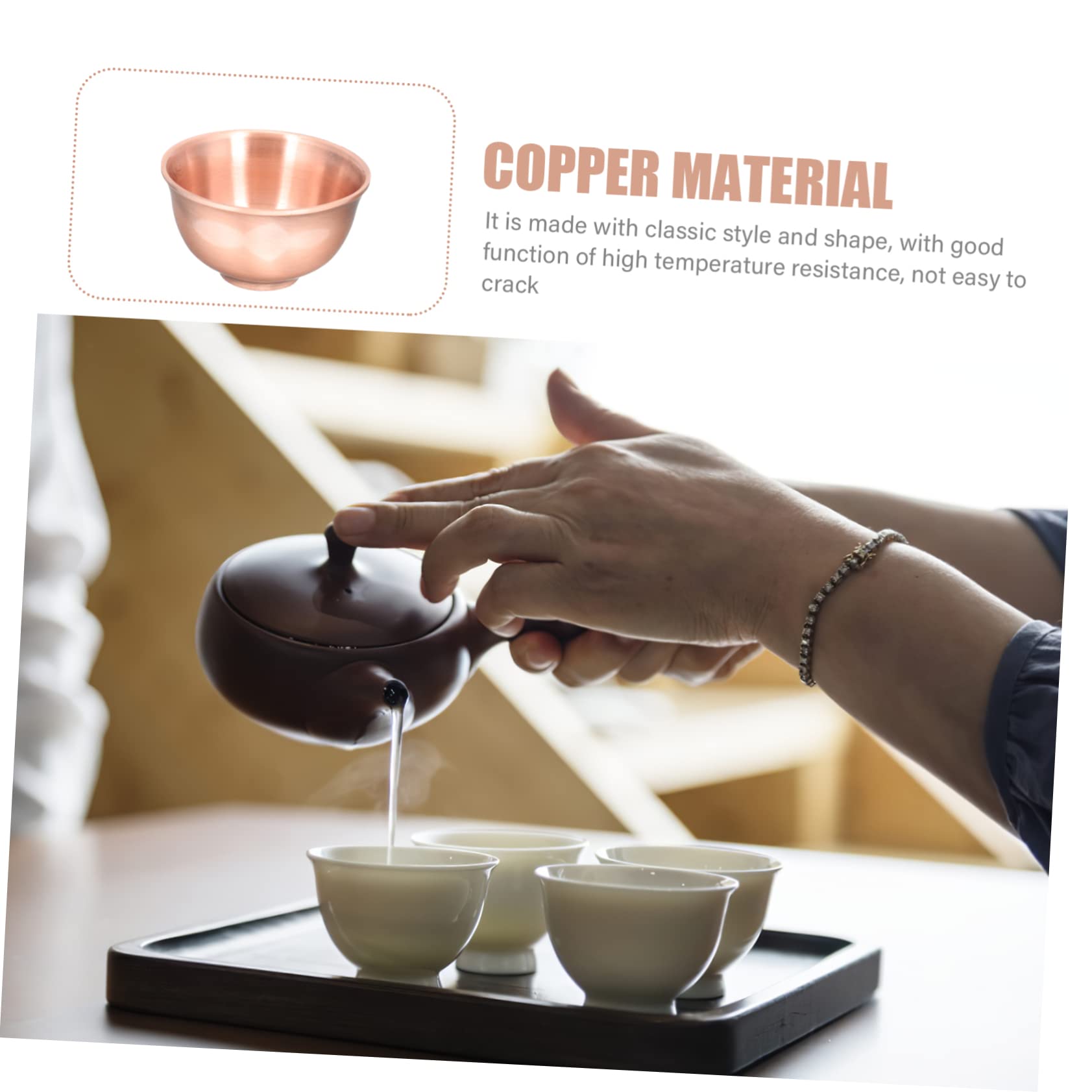 LABRIMP 5 Pz Tazza Da Tè Ciotola Da Tè Kung Fu Tazze Da Cinesi Matcha Chawan Stoviglie Cinesi Stoviglie Tradizionali Ciotola Da Domestica Di Matcha Rosso Rame