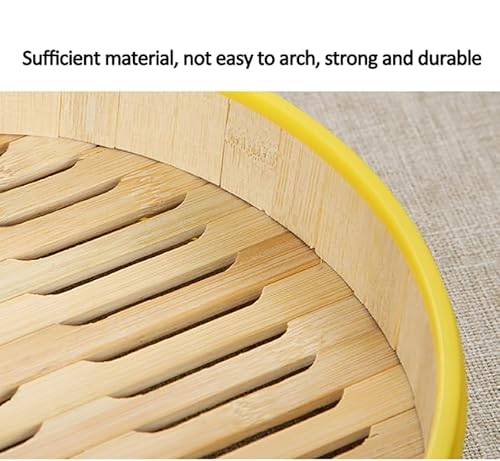 Bamboo Food Steamer,Bamboo Steamer Basket 2-Tiers/ 3-Tiers With Lid.Strong,Durable And Reinforced.Handmade Bamboo Steamer,Bamboo Healthy Cooking For Meat Dumpling Bao Bun Dim Sum - Image 7