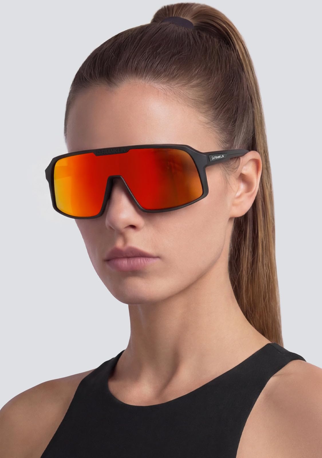 D.Franklin Sonnenbrillen - Sport-Sonnenbrille mit polarisierenden Gläsern und UV-Schutz - Outdoor Sports - Modell wind - Rechteckig - Für Männer und Frauen - Sunglasses