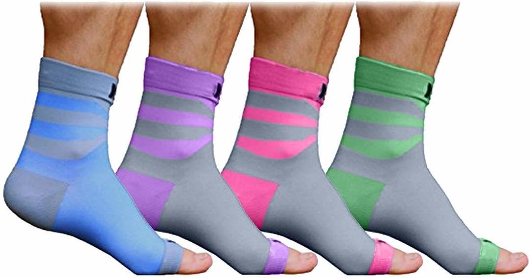 Plantar Fasciitis Sock - Best Compression Foot Sleeve Socks for Men Women Nurses & Runners - Ankle Sleeve for Arch Support and Achilles Heel Pain