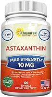 Vista 1 de aSquared Nutrition Suplemento de astaxantina - píldoras naturales de astaxantina de extracto de Haematococcus Pluvialis para energía pura - Fuerza