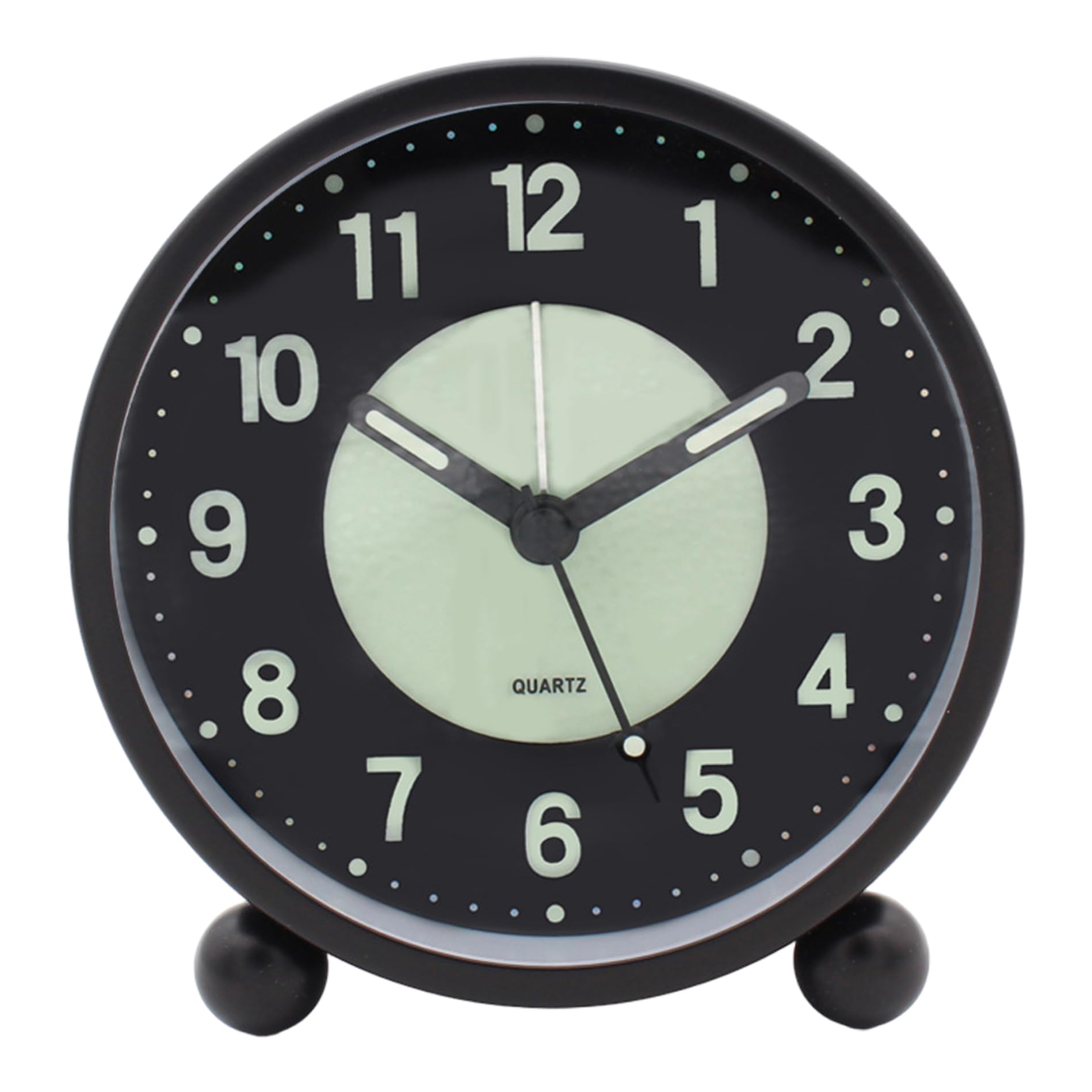 Licsaliwe Silent Alarm Clock - Non Ticking Glow in the Dark Bedside Clock, Luminous Multi-functional