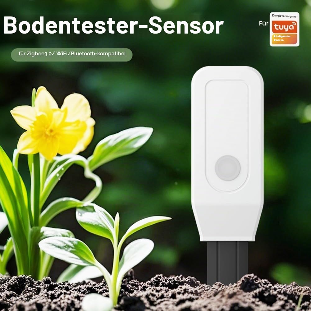 Bodenfeuchtigkeitssensor, WLAN-Hygrometer, Feuchtigkeitssensor, Fernüberwachung von Mobiltelefonen, für Hof, Bauernhof, Garten, Rasenpflanzen, Innen- und Außenbereich, 18 x 3,5 x 2,4 cm (WLAN)