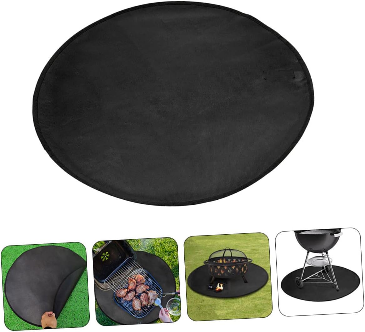 Fire Pit Mat BBQ Insulation Pad Fire Resistant Easy to Clean Multi-Function Portable Grill Supply for Outdoor