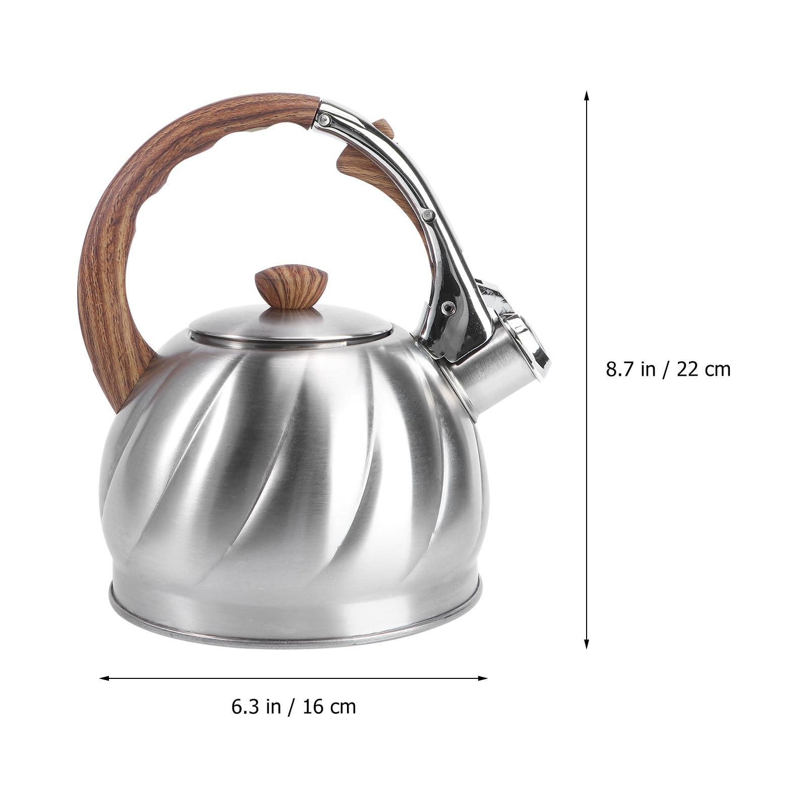 Tetera Silbante de Acero Inoxidable 2,0 L Mango Ergonómico