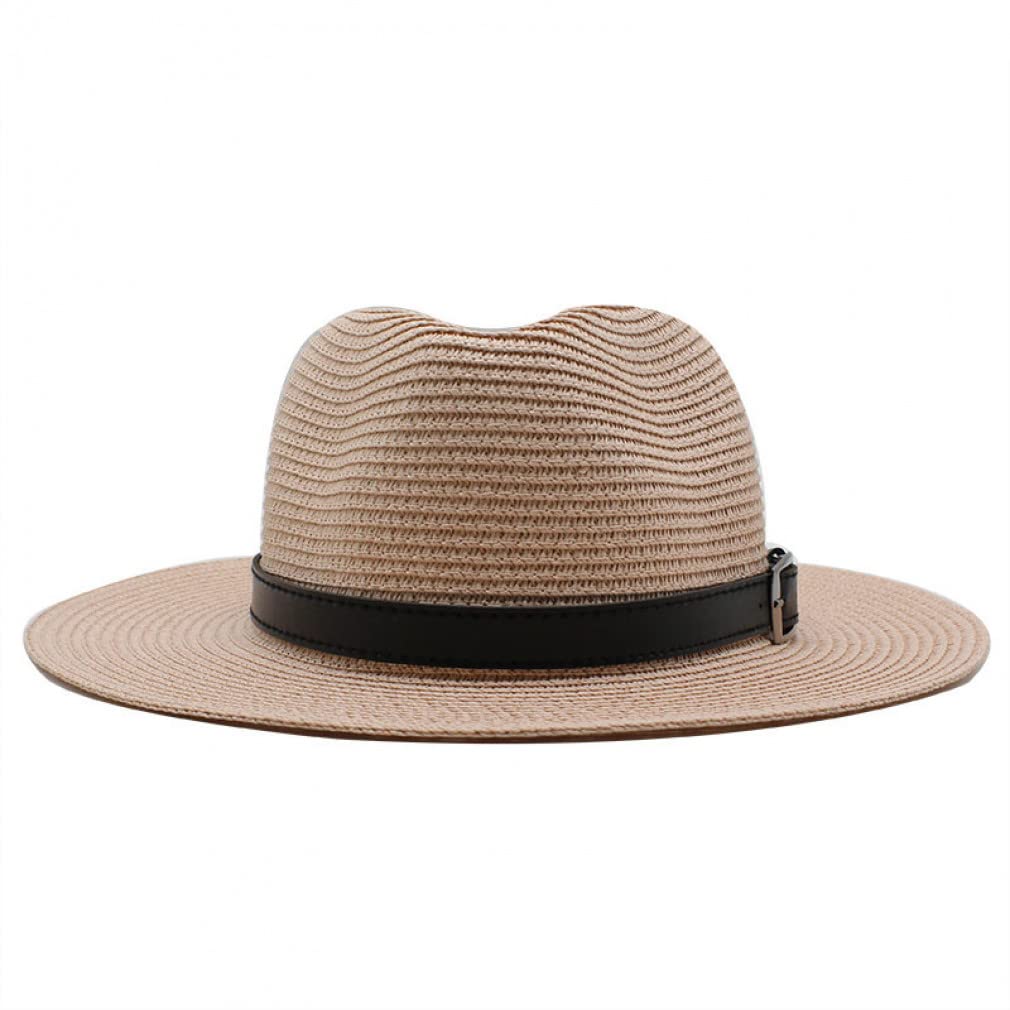 Cappello da Sole Estivo Unisex per Vacanze Casual Cappello di Paglia da Donna a Tesa Larga Cappelli da Uomo da Spiaggia Pieghevoli