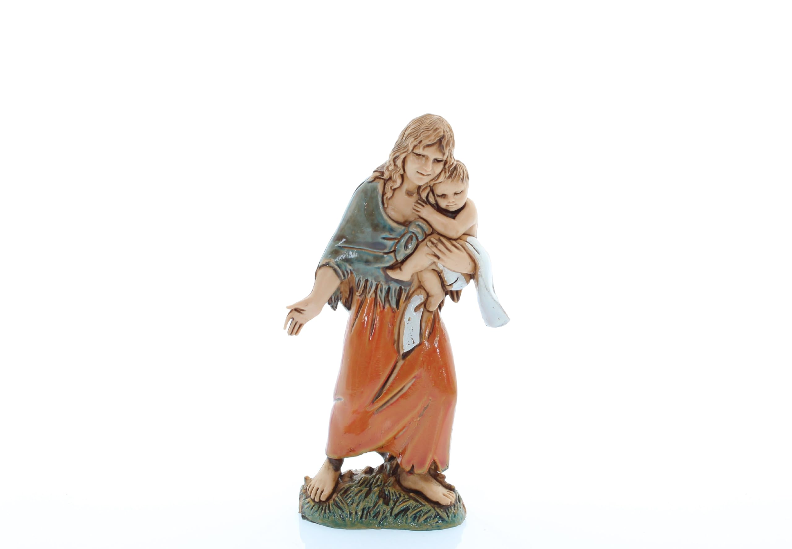 Moranduzzo Statuina Muratore Per Presepe 10 Cm Scala 1:20 - Artigianato Italiano Con Pittura A Mano - Serie 700' - Personaggio Indistruttibile PVC