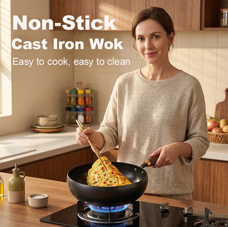 Wok para estufa eléctrica 28 cm con tapas miniatura 2