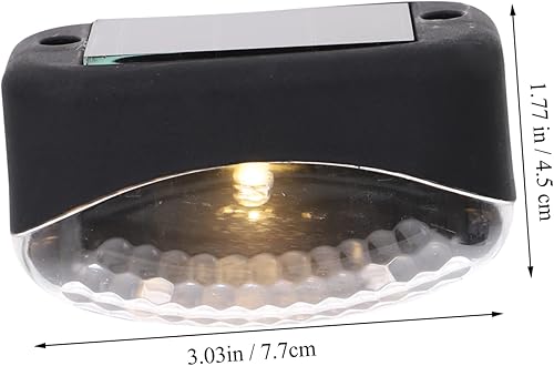 Miniatura 7 de DOITOOL 8 luces solares para cubierta LED para exteriores, luces de cubierta alimentadas por energía solar para escaleras al aire libre, escalón,