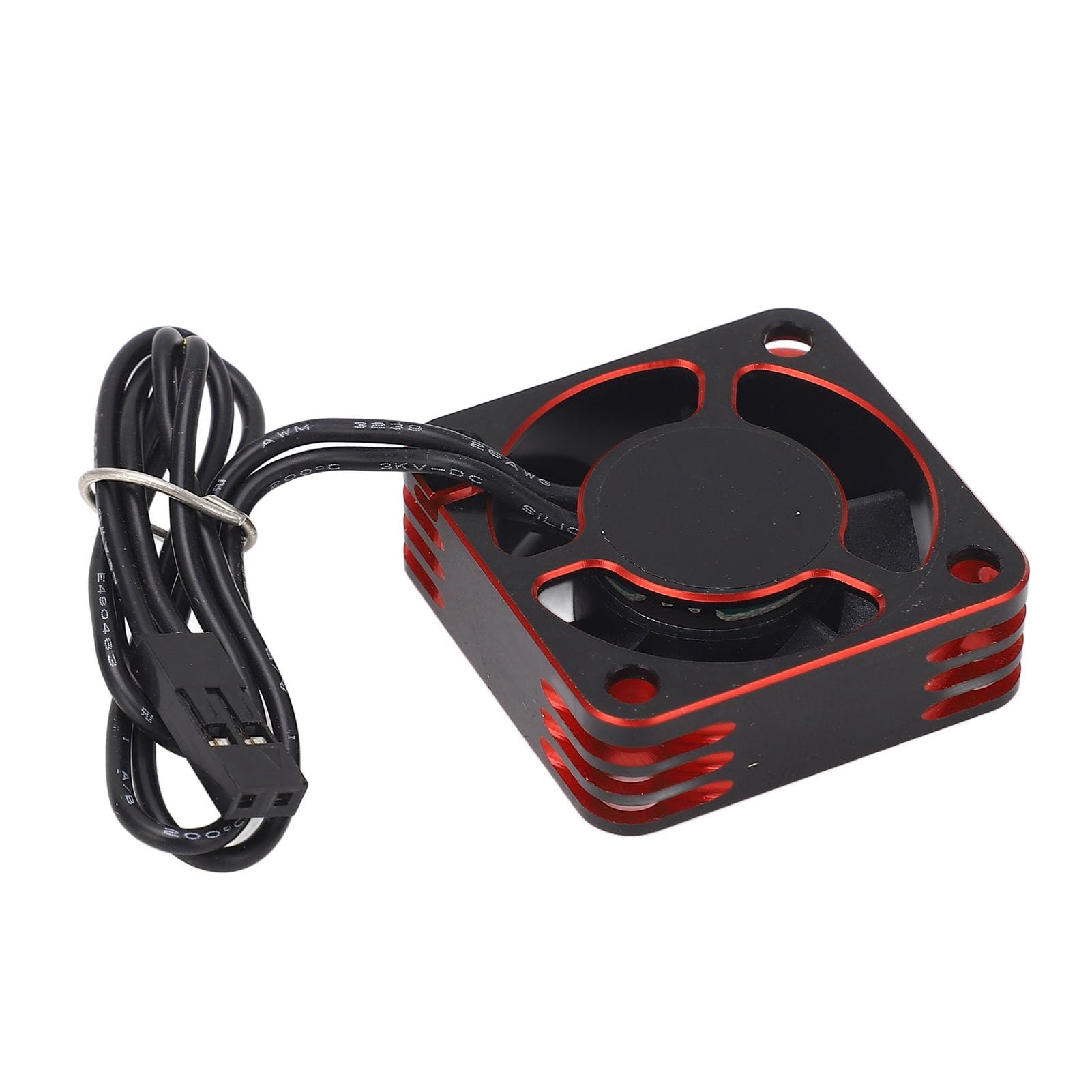 RC Car Motor Heatsink Fan, Universal Lightweight Plastic Aluminum RC Car Motor Cooling Fan 23000RPM for Modification (Red)
