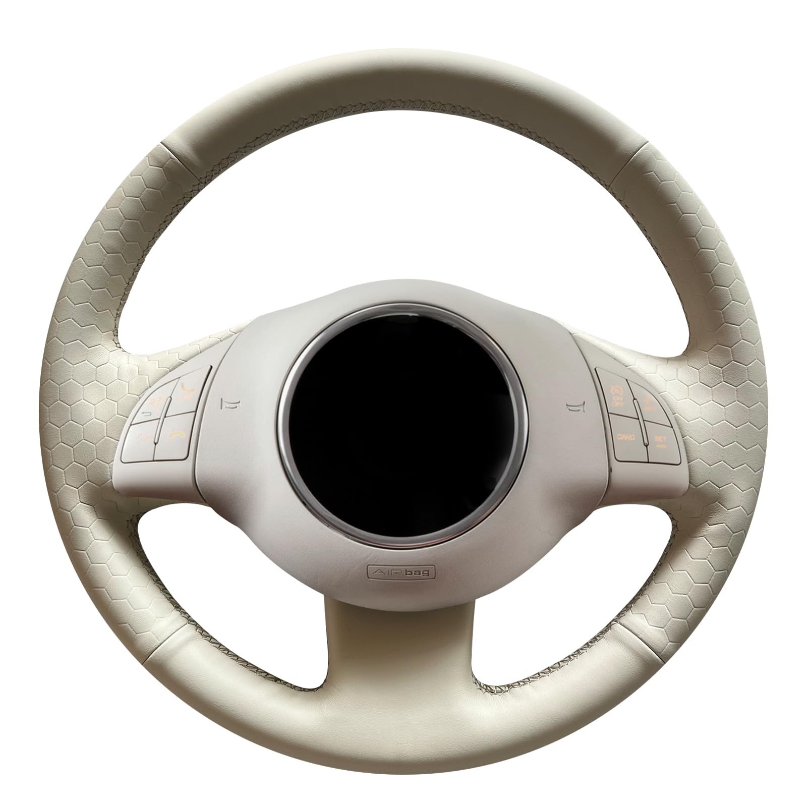 MEWANT Cubierta del Volante Compatible con Fiat 500 2007-2015 Fiat 500e 2014-2018 Fiat 500C 2014-2017