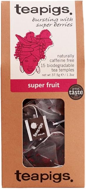 teapigs Super Fruit Tea 37.5 g (Pack of 1, Total 15 Tea Bags)