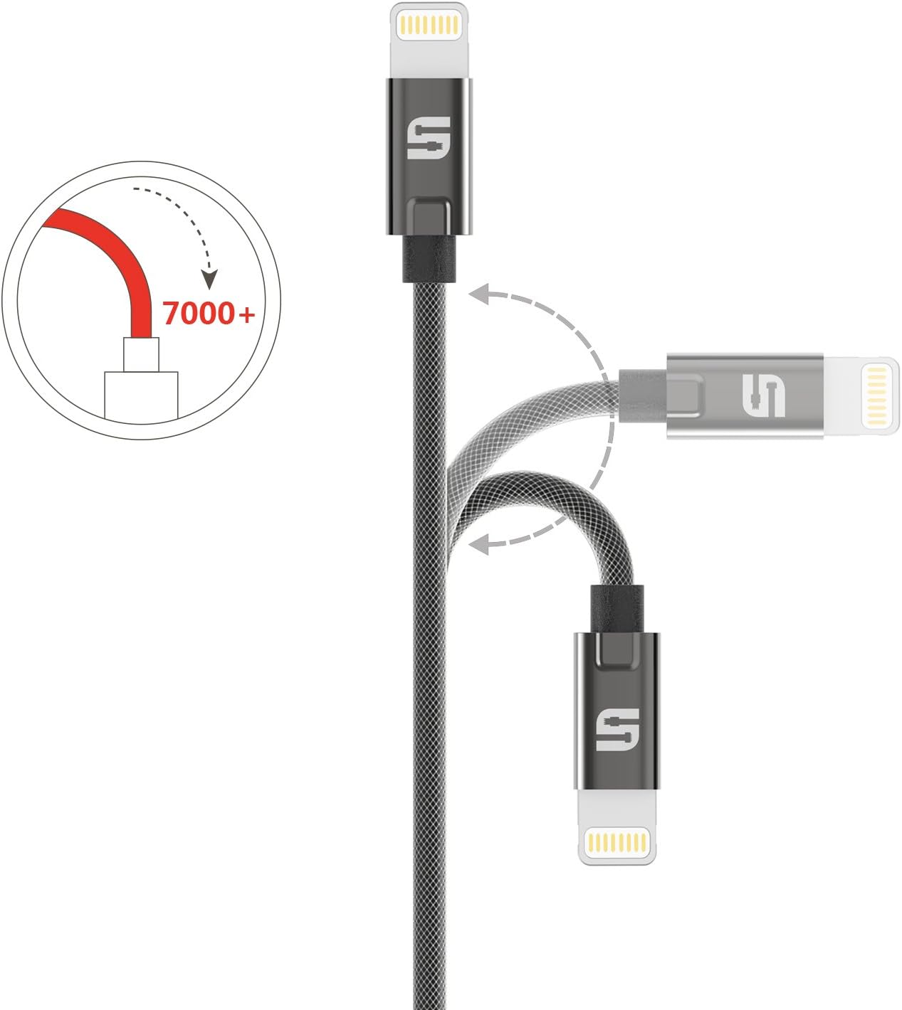 Syncwire iPhone Charger Lightning Cable Nylon Braided -[Apple MFi Certified]- Sync & Charging Cord for iPhone 7 Plus 6S Plus 6 Plus SE 5S 5 iPad iPod - Zinc-Alloy Connector - 3.3ft