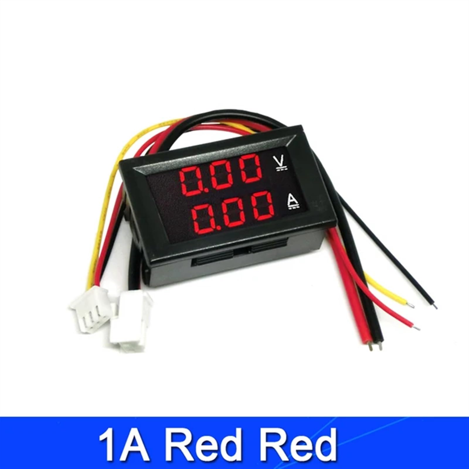 Mini voltímetro Digital, amperímetro, CC 100 V, 10 A, Panel de amperios, Voltaje, Corriente, medidor, Detector, Pantalla LED Dual 0,56"(10a Red Red)