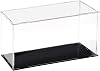 Acrylic Clear Display Case, 30 x 10 x 15cm Assemble Countertop Box Cube Organizer Stand Dustproof Protection Showcase with Black Base for Action Figures Toys Collectibles