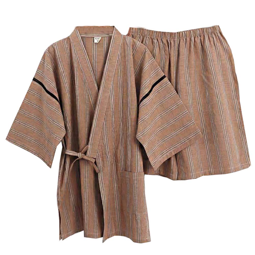Męski japoński styl szlafrok kimono piżama garnitur [G]