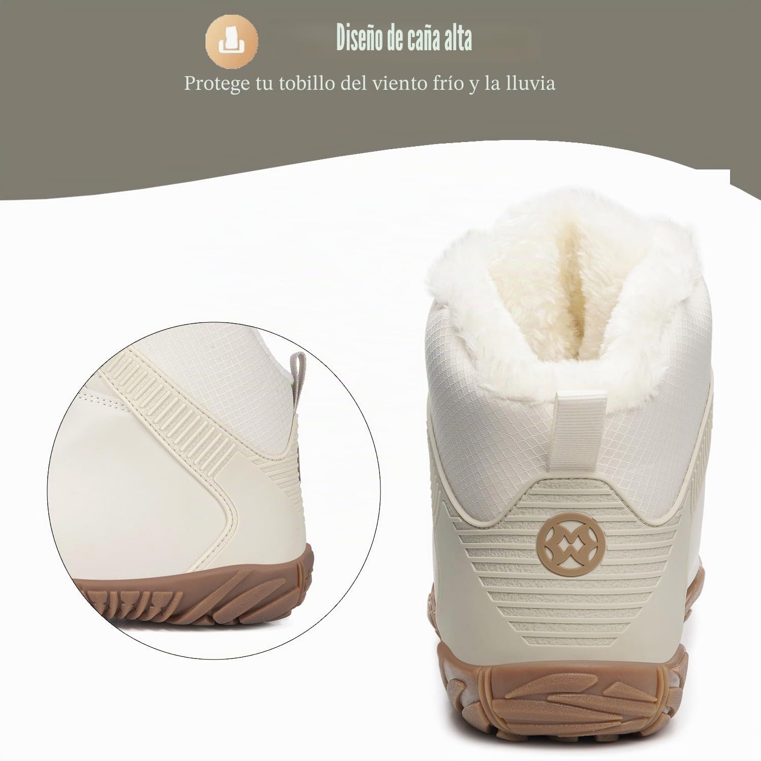 Botas Barefoot Invierno Hombre Mujer Impermeable | Forradas cálido,Antideslizant,Botines de Nieve,Cómodas,Outdoor
