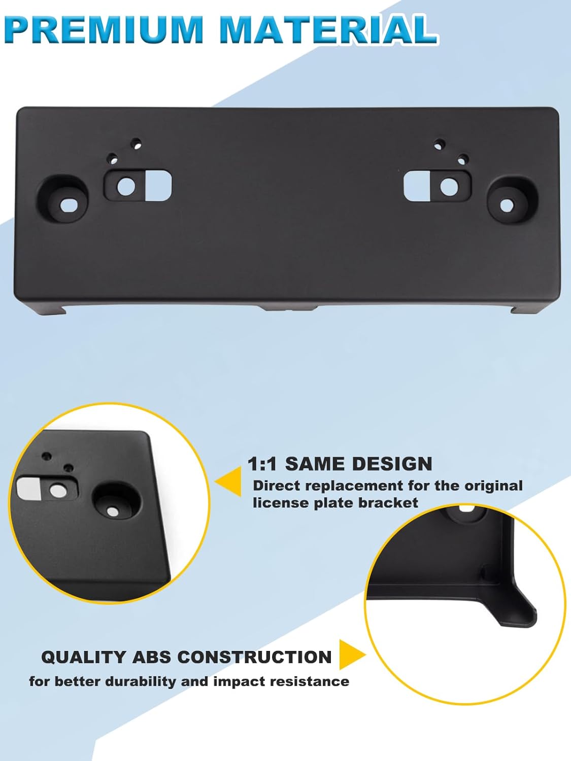 FASTCHE Front License Plate Frame Compatible with 2010 2011 2012 Nissan Altima Front Bumper License Plate Holder Mounting Bracket Replace # 96210ZX01A NI1068119