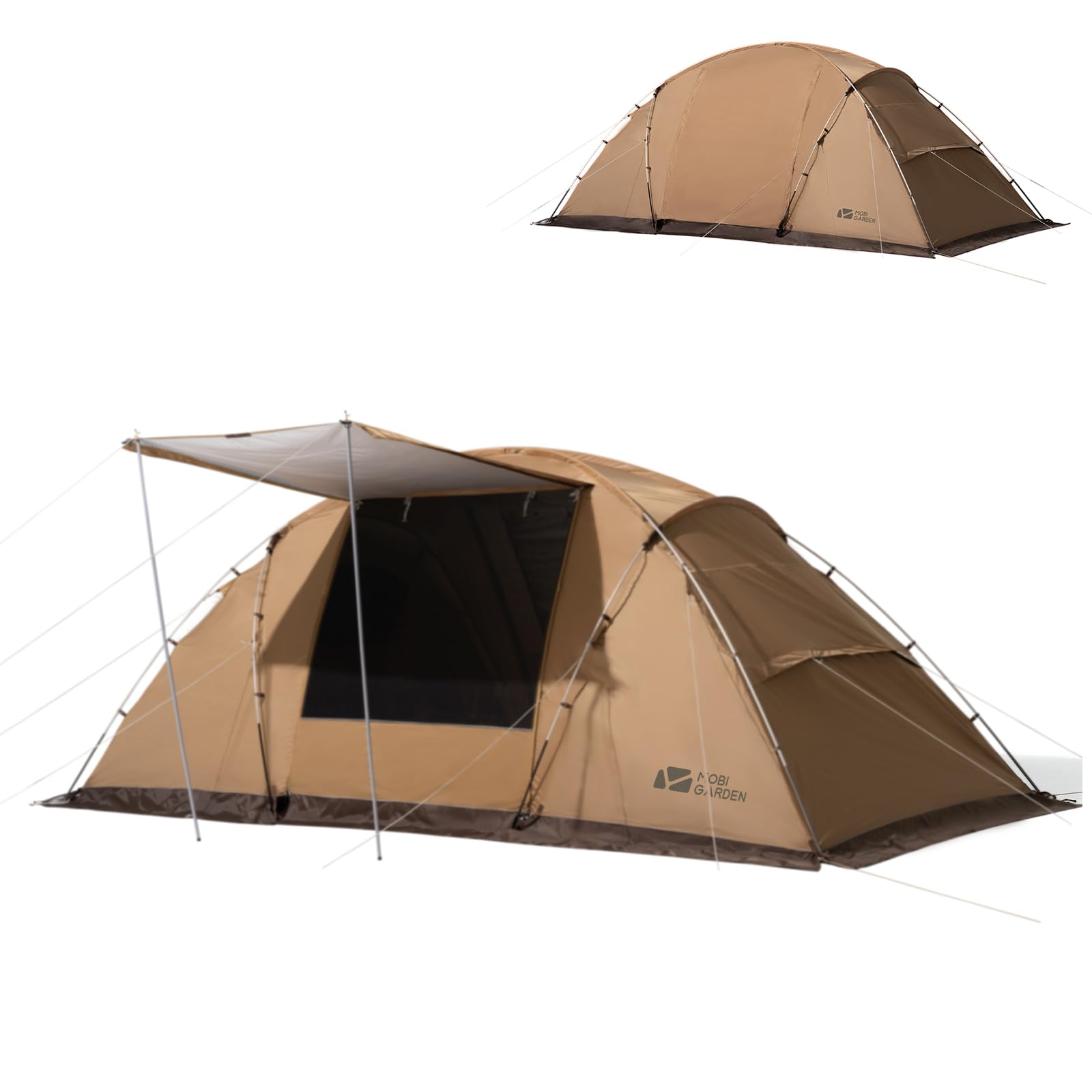 MOBI GARDEN　テント　３人用　２ドア自立式二重層　４シーズン用 Amazon.co.jp: MOBI GARDEN テント 3-4人用 ファミリーテント 自立式 2